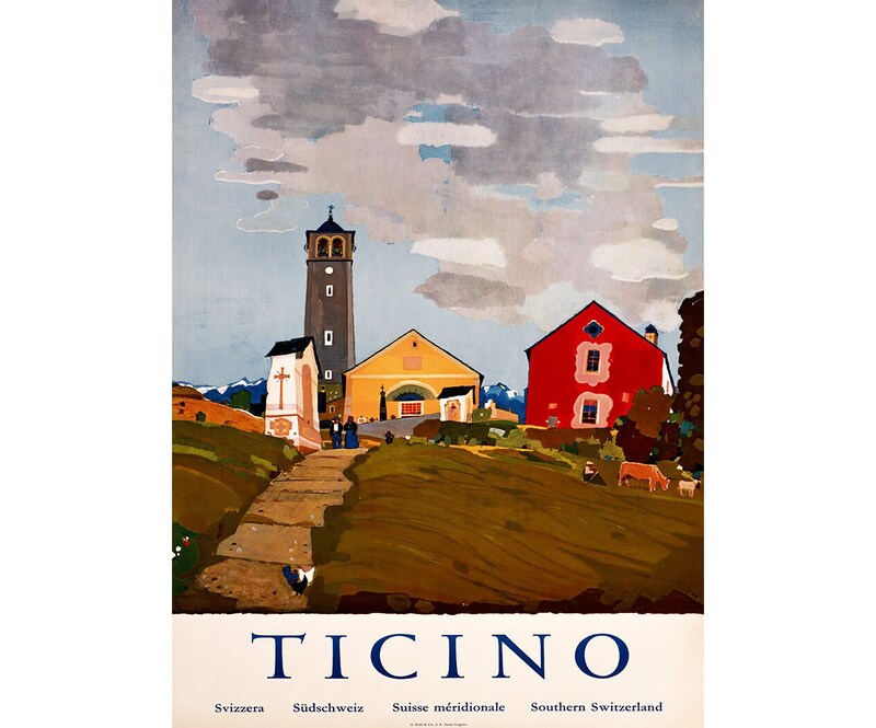 Ticino - Vintage Swiss Travel Poster Prints